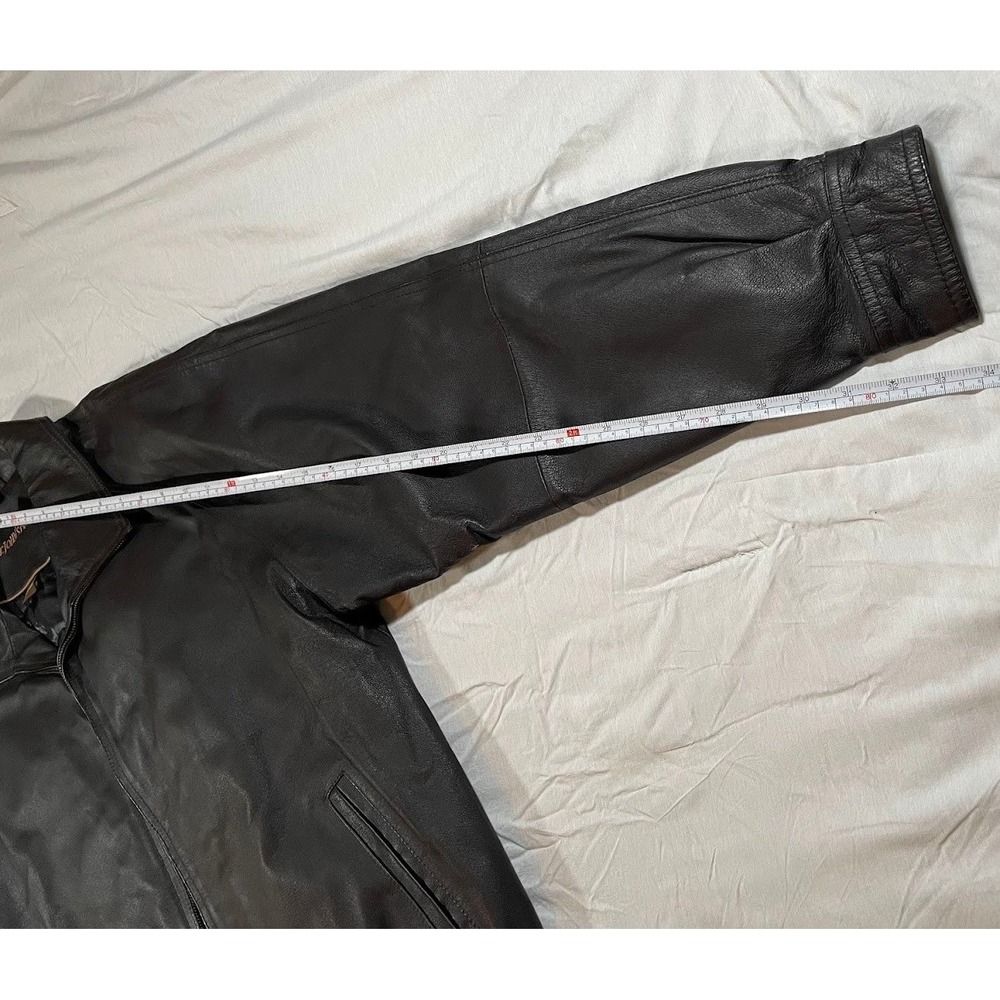 St. John's Bay Black Leather Jacket, Large - Picture 11 of 13